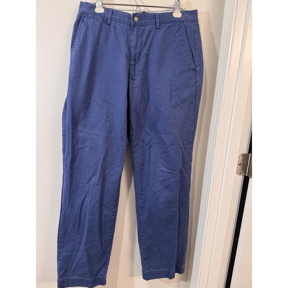 Polo Ralph Lauren Classic Fit Chinonpants 32x32 Blue Flat Front